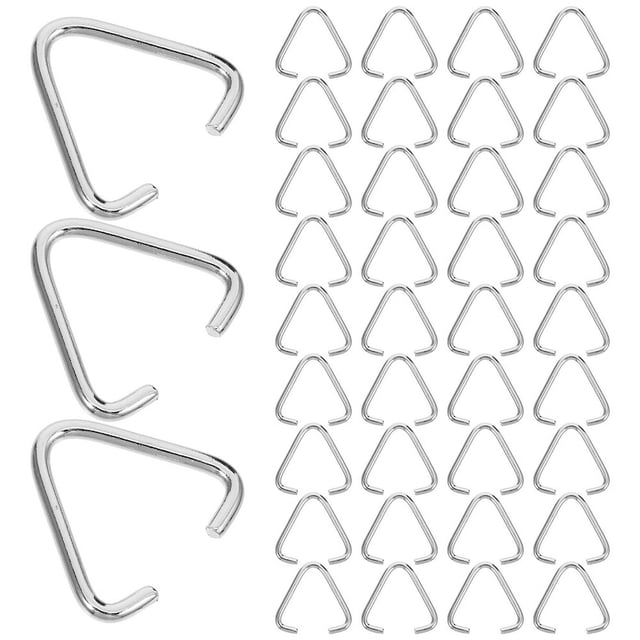 LEEYNEER 100 PCS Connection Buckle Triangular Ring Triangle Opening Ring Buckle Triangle Jump Ring Jump Rings for Jewelry Making