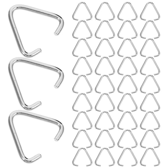 LEEYNEER 100 PCS Connection Buckle Triangular Ring Triangle Opening Ring Buckle Triangle Jump Ring Jump Rings for Jewelry Making