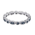 thumbnail image 3 of AoneJewelry 0.25 Carat Blue Diamond Eternity Wedding Band In 10K White Gold, 3 of 5