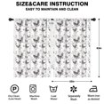 thumbnail image 2 of Blackout Kids Curtains,Black White Butterfly Pattern Childrens Insulated Curtains Set Of 2,Bedroom Essentials,Toddler Room Decor 42"x63", 2 of 5