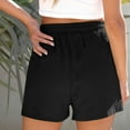 thumbnail image 7 of Hvot&aat Women Summer Lounge High Waist Shorts Drawstring Front Pockets Shorts Elastic Waist Straight Shorts, 7 of 7
