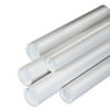 Office Depot® Brand White Mailing Tubes With Plastic Endcaps, 4" x 36", 80% Recycled, Pack Of 15