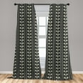 thumbnail image 5 of Ambesonne Pale Blue Curtains, Spring Flowers Leaf, Pair of 28"x63", Black Pale Blue Cream, 5 of 5