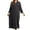 Black, variant on Kaemgyyd Nightgowns for Women Plus Size Long Sleeve Print Sleepwear Soft Pajama Dress Button down Nightshirt V Neck Loungewear