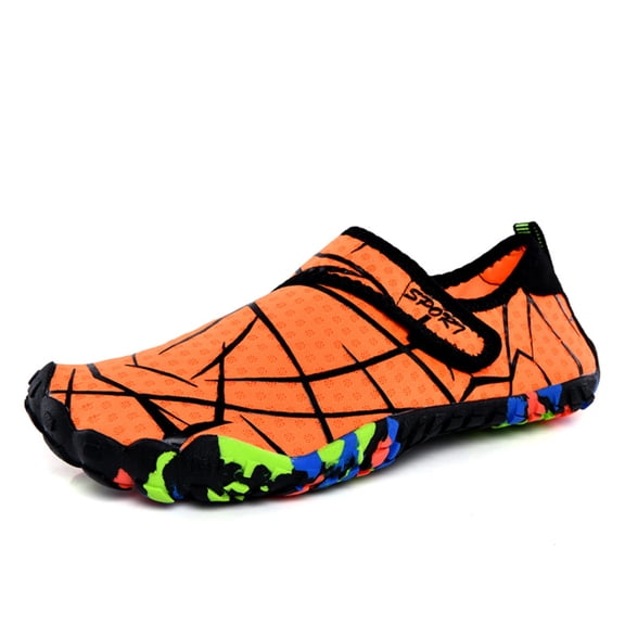 Willtoo Women Men's Water Shoes for Beach Hiking, Non-Slip Pro Swim Barefoot Footwear, Lightweight Quick-Dry Aqua Shoes for Fishing, Surfing, and Summer Sports Saffron
