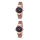 thumbnail image 1 of Reloj de pulsera Sidaley Star Sky para mujer correa de malla cuarzo analógico color oro rosa 2piezas, 1 of 5