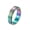 Rainbow, variant on Women's & Men's Stainless Steel Anxiety Flowers Pattern Rotatable Wedding Band Ring Silver Size 11