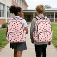 thumbnail image 2 of Jeiento Pink Polka Dots 17 Inch Large Capacity Book Bag Set 4-Piece Lunch Bag Pencil Case Water Bottle Holder Lightweight Durable School Backpack for Kids Teens, 2 of 7