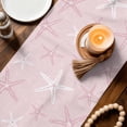 thumbnail image 3 of Table Runners 90 Inches Long Dress Scarves, Vintage Dusty Pink Starfish Farmhouse Coffee/Dining/Kitchen Table Decor Table Runner for Living Room, Summer Coastal Beach Marine Life 13x90 Inch, 3 of 9