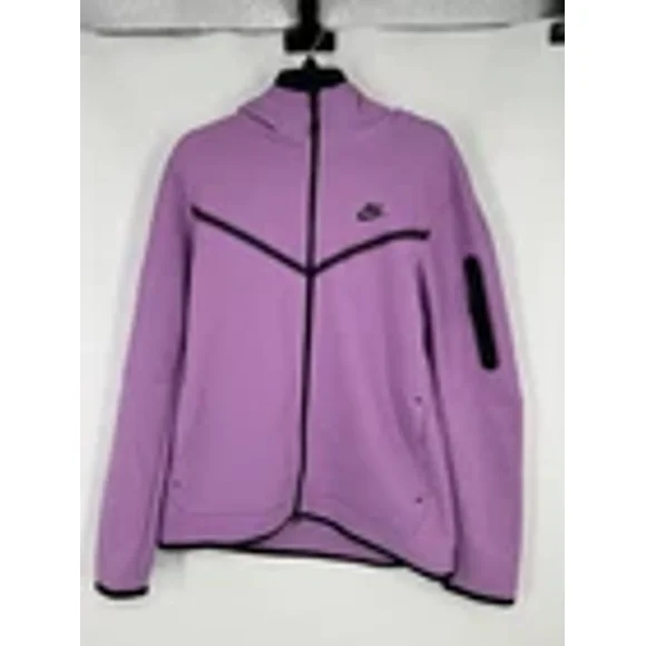Nike Tech Fleece Sportswear Full Zip Up Hoodie Jacket Violet CU4489-532 Large