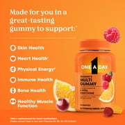 One A Day Womens Multivitamin Gummy with B Vitamins, Biotin, Skin Health Support 80 Count