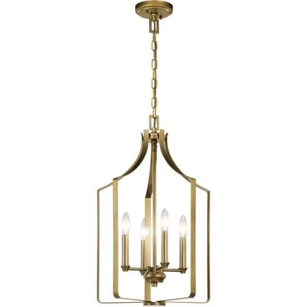 4 Light Mini Chandelier with Traditional Inspirations 24.25 inches Tall By 15 inches Wide-Natural Brass Finish Bailey Street Home 147-Bel-4187296