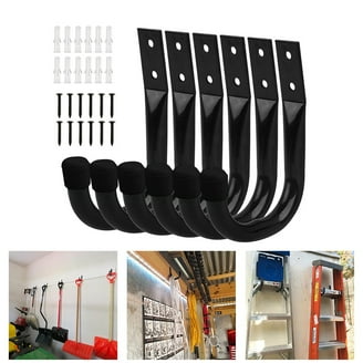Garage Storage Hooks System 12 PCS Wall Mounted Adjustable Hooks