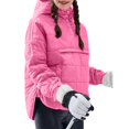 thumbnail image 3 of Chaqueta Acolchada Oversize para Mujer, Estilo Dolman, con Capucha, Larga, Cálida y Estilo Top Polvo Brillante XXXL, 3 of 8