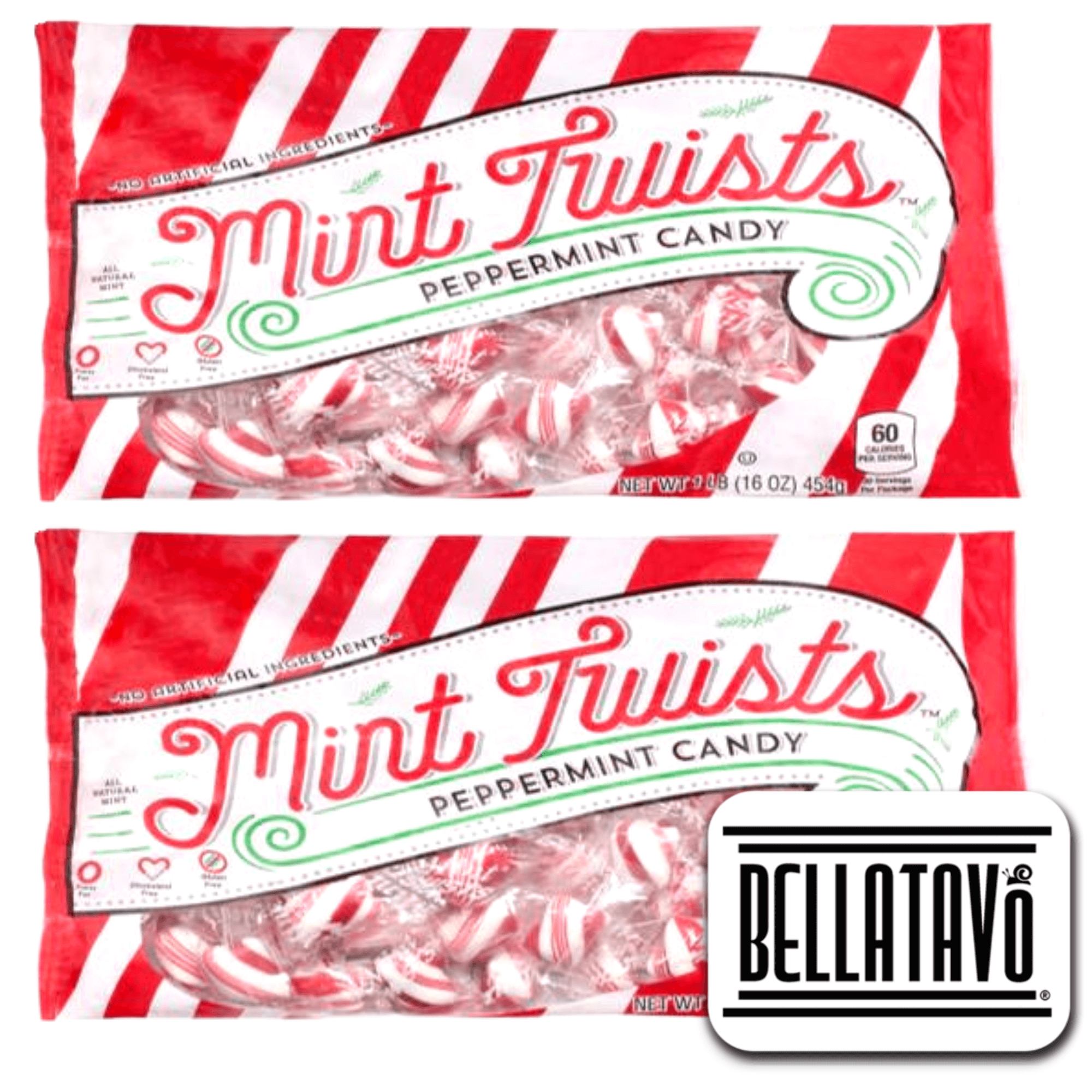 Individually Wrapped Peppermint Candy Bundle. Includes Two16 Oz Bags