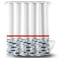 thumbnail image 5 of Shower Curtain Set with 12 Hooks Waterproof White Fabric, 70"x70" - Fish, 5 of 8