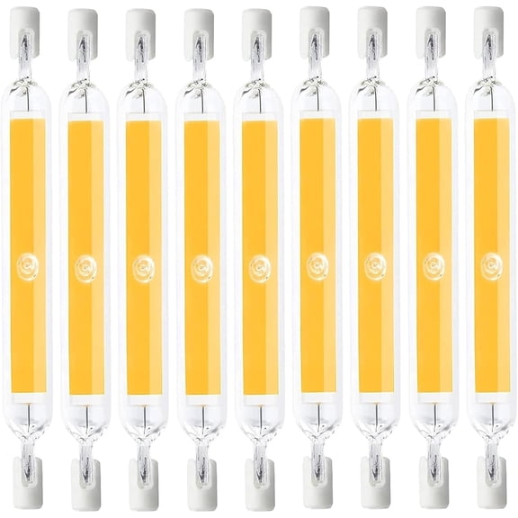 9 Pack 10W 78mm R7S LED Light Bulbs, Double Ended R7S LED Bulb 78mm 100W Halogen Bulb Replacement T3 Base, 360° Beam Angle Work Bulbs for Garage Work Light Reading Floodlight,Natural White 4000k