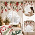 thumbnail image 5 of Szubyfq 2Pcs Christmas Window Curtains 55 x 35 Inch, Farmhouse Reusable Soft Winter Short Window Valance, Washable Curtains Swag for Living Room Bedroom Holiday Party Scene Layout Supplies, 5 of 6