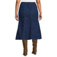 thumbnail image 5 of JMS Just My Size by Hanes Women's Plus Size Midi Pull-On Denim Skirt, 5 of 8