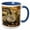Blue/White, variant on 3drose, Brazil, Pantanal. Green Iguana., 11oz Two-tone Green Mug