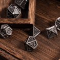 thumbnail image 5 of Cusdie Metal DND Dice Set, 7 die Metal Polyhedral D&D Dice Set Serrated Edge Dice for DND Dungeons and Dragons TTRPG Role Playing Games, 5 of 5