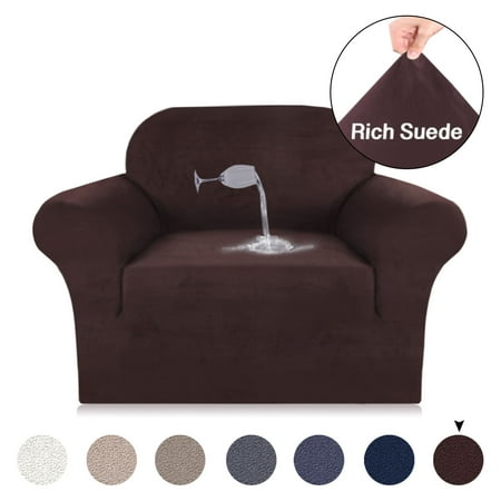 1 Piece Stretch Spandex Sofa Cover Slipcovers Super Suede Fabric
