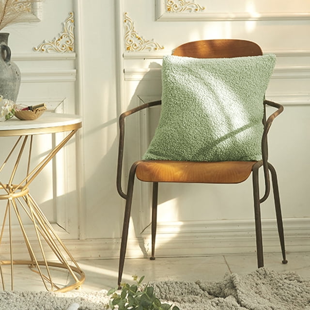 Curly Faux Decorative Throw Pillow Covers Soft Cushion Case With Zipper Cozy Pillowcase For Home Living Room Couch Bedroom Bed Sofa