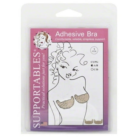 Supportables 3-Count Adhesive Bra Size A/B