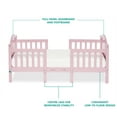 thumbnail image 5 of Dream On Me Portland 3 in 1 Convertible Toddler Bed, Pink, 5 of 19