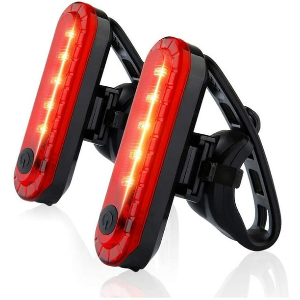 Rear Bike Tail Light 2 Pack, Ultra Bright USB Rechargeable Bicycle