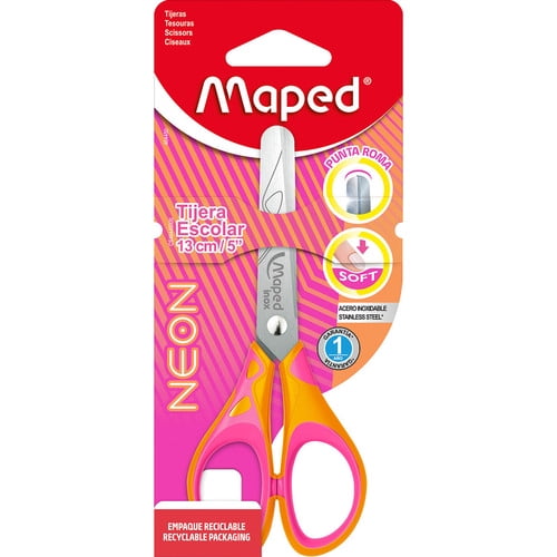 Tijeras essntls pulse soft neon 13cm mmx Maped