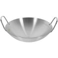 thumbnail image 1 of Stainless Steel Wok Round Bottom Wok Large Fry Pan Large Capacity Pan, 1 of 8