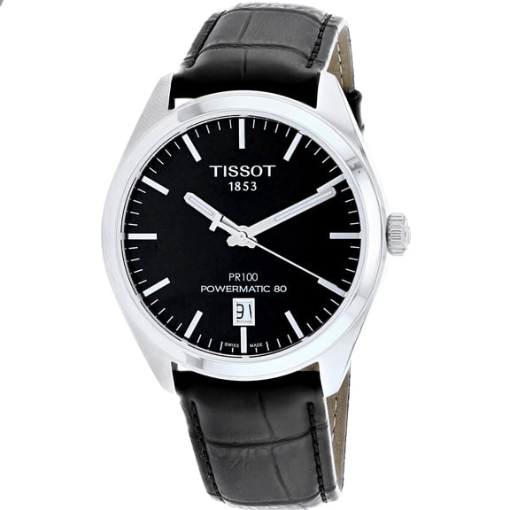 Tissot PR100 Automatic Leather Mens Watch T1014071605100