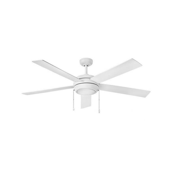 60 inch 5 Blade Ceiling Fan with Light Kit-Chalk White Finish Bailey Street Home 81-Bel-4543962