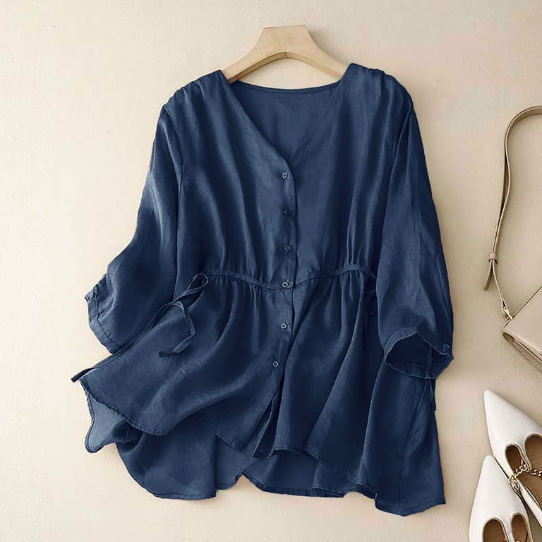 Women Blouses Ladies Nice Dresses Softball Pullover V Neck Casual Dressy  Tops for Women Shirts T Shirts Ladies Long Sleeve Dress Tops Large Womens T  Neck Shirt Turtle Maternity Long Sleeve Navy