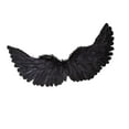 thumbnail image 3 of Accesorios de disfraces de alas de ángel de plumas de Halloween para niños, 31,5x15,7 pulgadas, Negro jinwen Disfraz de ala, 3 of 8