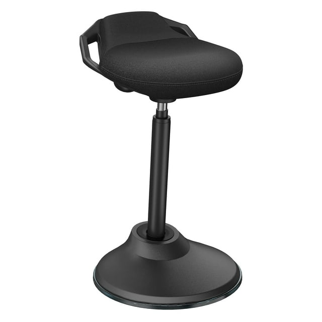 Standing Desk Chair, Adjustable Ergonomic Standing Stool, Swivel Sitting Balance Chair, Anti-Slip Bottom Pad (Black)