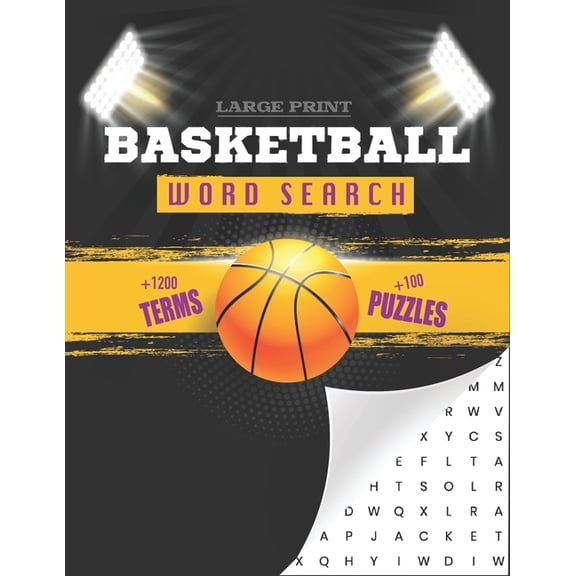 Basketball Word Search: Large Print Basketball Puzzle Book For Adults, (Paperback)