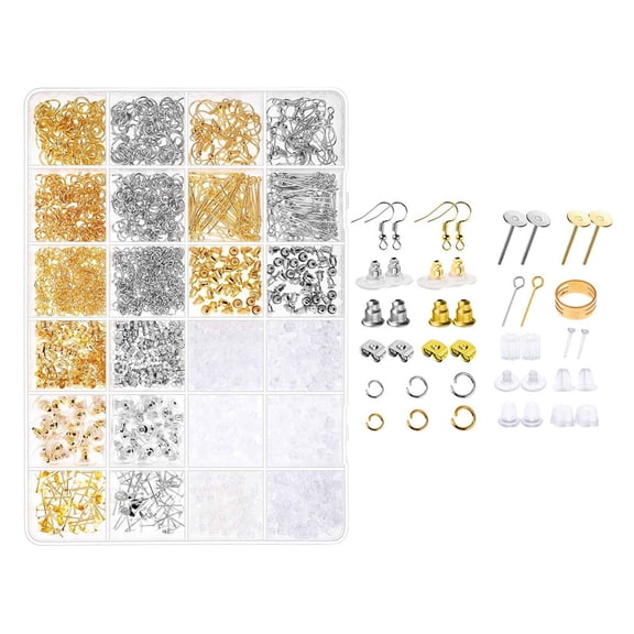 Milisten Jewelry Supplies Metal Earring Making Kit with Assorted Colors, Craft Materials Set for Earrings