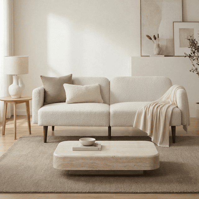 Aykah Elin Convertible Sofa Bed with Adjustable Back, Easy Assembly, Couch Sofa Used as Sleeper Sofa or Futon Sofa for Living Room and Bedroom (Light Grey)