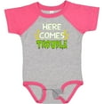 thumbnail image 3 of Inktastic Here Comes Trouble Boys or Girls Baby Bodysuit, 3 of 5