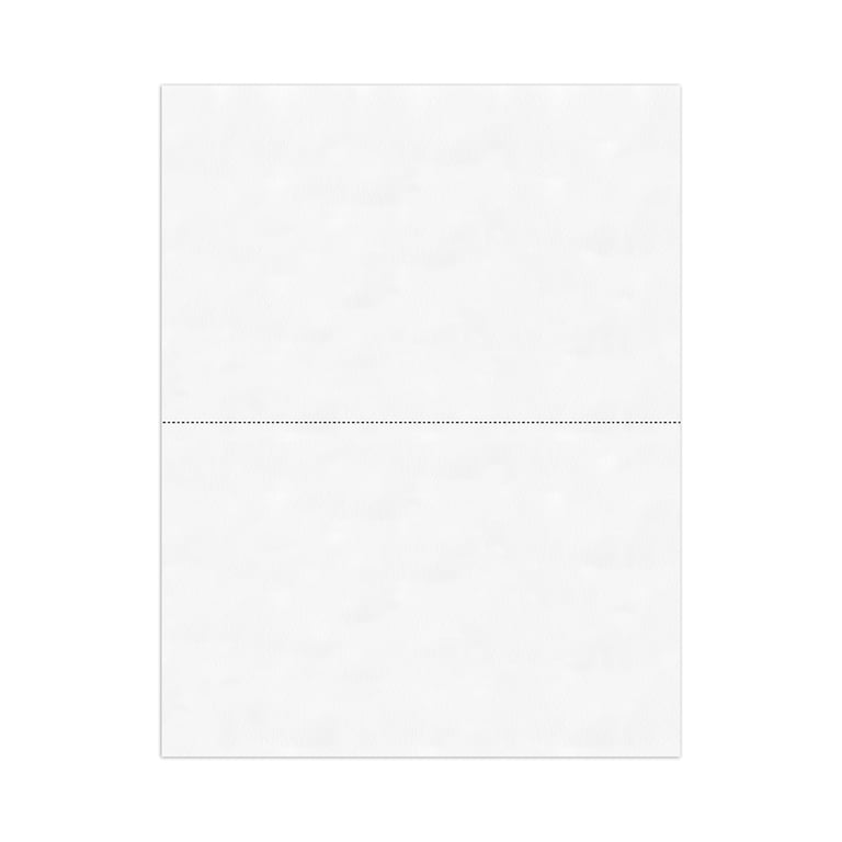 PrintWorks Professional Half Sheet Perforated Paper 8.5” x 11