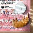 thumbnail image 4 of GLN Rugs Serik - Indoor, Machine Washable Area Rug 2'6"x9'8" Turkish Pink Home Carpet, All Ages, 4 of 8