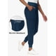 thumbnail image 3 of Pantalones Scrub MIVEI, cintura alta, estilo jogger para mujer, color azul marino, 3 of 7