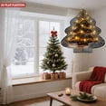 thumbnail image 3 of Stylish Metal Hanging Christmas Tree Wind Spinner - Festive Garden Decoration with Concentric Glow and Adorned Design for Yard, 3 of 7