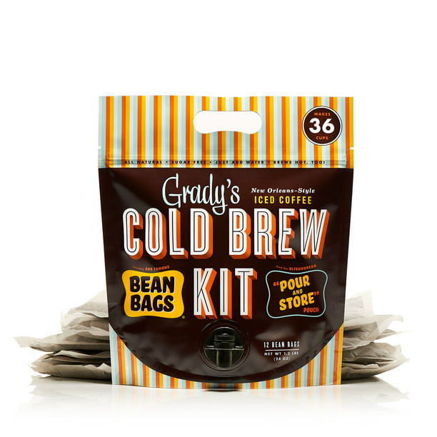 Grady S Cold Brew Iced Coffee Kit New Orleans Style 12 Count 24 Ounces Com - Diy Cold Brew Coffee Bags