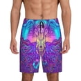 thumbnail image 2 of Picia Elephant in Tribal Style Pajama Shorts for Men, Men's Pajama Bottoms, Sleepwear,Short Pajama Pants-Medium, 2 of 9