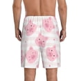 thumbnail image 5 of Salouo Cartoon Pig Pattern Men's Sleep Pajama Shorts,Pajama Bottoms Elastic Waistband Sleep Pajama Short PJ Shorts for Men -3X-Large, 5 of 6