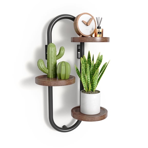 FKS LIFE Wall Mounted Plant Stands Indoor Plant Stand 3 Tier Window Plant Shelf for Multiple Plants Space-Saving Corner Hanging Wall Stand for Home Decor