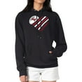 thumbnail image 4 of Women's G-III 4Her by Carl Banks  Black Tampa Bay Buccaneers Heart Graphic Fleece Pullover Hoodie, 4 of 5